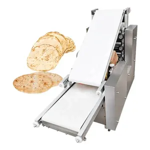 Comercial automático Harina Press Tandoori Roti Maker Pizza Wonton Dough Skin Big Wonton Wrapper Makeing Machine