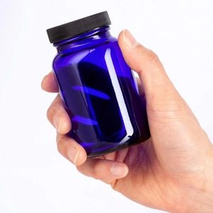 Venta al por Mayor de Botellas de Vidrio Azul Cobalto de 100ml, 120ml, 150ml, 250ml, 300ml y 400ml para Envasado de Píldoras y Medicamentos - Product Image 3