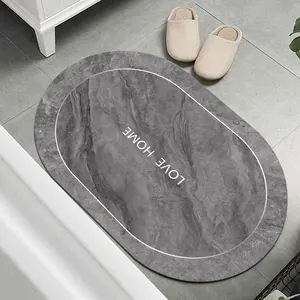 Stampa geometria ellisse antiscivolo tappeto bagno personalizzato astrazione tappetino morbido diatomato tappeto assorbente tappeto bagno
