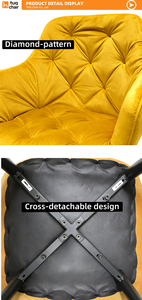 Sedia TUQ Multicolore con Cuscino Extra Large Comfort, Sedie <span class=keywords><strong>e</strong></span> Sgabelli Portatili in Velluto per Casa, Ufficio <span class=keywords><strong>e</strong></span> Parco - Product Image 4