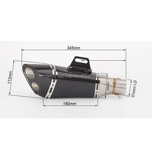 <span class=keywords><strong>Silencieux</strong></span> d'échappement universel pour moto de 51 mm avec double sortie pour <span class=keywords><strong>FZ1</strong></span> R6 R15 R3 ZX6R ZX10 Z900 1000 K7 K8 NINJA - Product Image 2