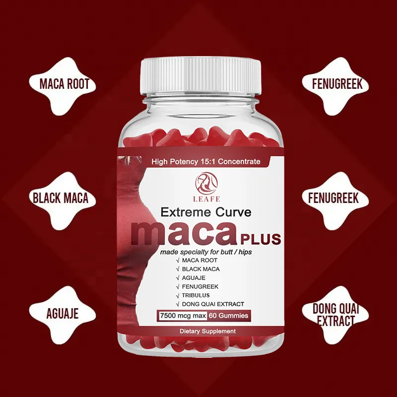 Best Ultimate Curve Maca Plus Pour Les Fesse Gummies Buttock And Hip 7500mg Maca Root Gummy para mujer