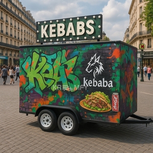 Fried Chicken Mobile Equipped Restaurant Bbq <b>Grill</b> Trailer Snack Food Truck with Full Kitchen - Product Image 1