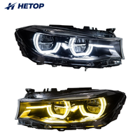 Phares HETOP GT F34 2012-2019, mise à niveau bicolore, lentille laser LED, style Ikon Série 3, feux avant Plug and Play pour BMW