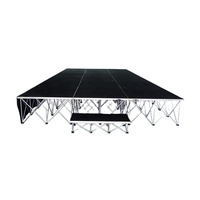 Scène mobile rapide 1x1M, plateforme de scène modulaire avec élévateur pliable pour événements en intérieur et en extérieur