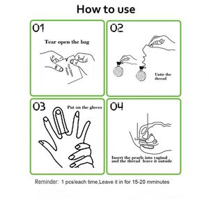 10 pièces pack North Moon vente en gros 100% Original Yoni perles détox point propre yoni détox perles à base de plantes <span class=keywords><strong>tampon</strong></span> bien-être - Product Image 2