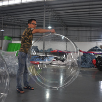 Ballon transparent gonflable personnalisé pour publicité commerciale, décoration avec tissu en PVC