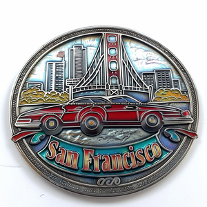 Alta calidad personalizado Popular 2d 3D Metal americano San Francisco imanes de nevera regalo de recuerdo imán de nevera - Product Image 1
