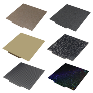 Plaque de construction PEI grande taille 3DSWAY 410x410, feuille d'acier à ressort double face amovible, film lisse PET PEO <span class=keywords><strong>PEY</strong></span> pour pièces d'imprimante 3D - Product Image 1