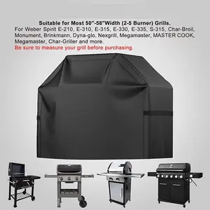 58-Inch Waterproof UV-Retardant Gas Grill Cover Weber Char Broil Nexgrill Barbecues Furniture Protection Covers
