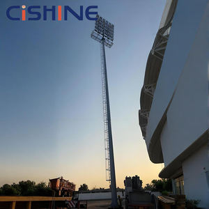 Оцинкованные опоры освещения Cishine 15м, 18м, 20м, 25м, 30м, 35м для светодиодных прожекторов на футбольных и бейсбольных стадионах с лестницей - Product Image 2