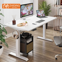 Base de bureau électrique à double moteur réglable en hauteur pour position assise ou debout avec gestion des câbles et mémoire des préréglages