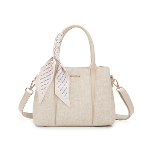 Bolso Tote Casual para <span class=keywords><strong>Mujer</strong></span>, Bolso de Mano Estructurado para el Trabajo, Cierre de Cremallera, Forro de Nailon Impermeable, con Cadenas y Pañuelos, y Correa Desmontable - Product Image 1