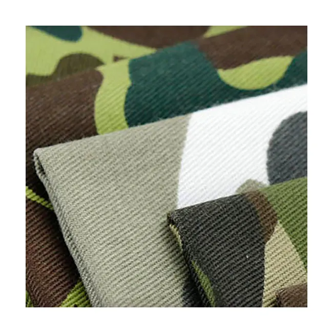 Buon fornitore tinto new custom twill di cotone camouflage tessuto stampato