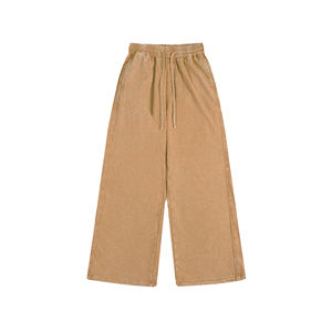 450GSM Batik Cargo Pantalones Pesados Lavado, Desgastado Straight-Cut Streetwear - Product Image 1