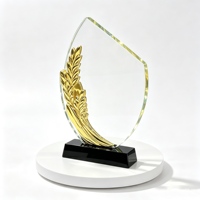 Trophée en cristal personnalisé de qualité supérieure avec plaque gravée au laser et impression UV – Tendance mode pour décoration, souvenir ou cadeau