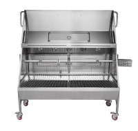 Gril rôtissoire à gaz en acier inoxydable de qualité supérieure, réglable, pour cuisine extérieure, idéal pour les fêtes de jardin, pour rôtir un cochon entier et un agneau sur un pichet