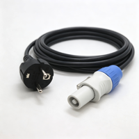 Câble d'alimentation OEM avec conducteur en cuivre et isolation en PVC, prise EU/US vers entrée PowerCON, pour éclairage de scène et projecteurs LED Par
