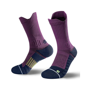 Chaussettes de sport montantes antidérapantes brodées sur mesure de haute qualité pour jeunes, avec logo couleur personnalisé, vente en gros, chaussettes décontractées d'entraînement - Product Image 2