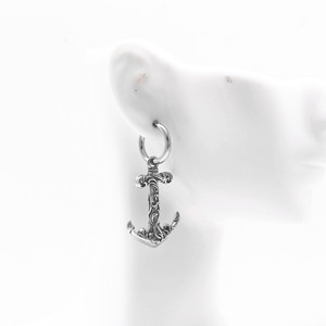 Pendientes de aro de acero y titanio con forma de ancla y diseño geométrico para hombres y mujeres GZYE-1807 - Product Image 4