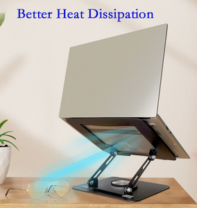 Soporte Metálico Plegable y Giratorio de 360° para Laptop, con Altura Ajustable, para Oficina, Compatible con Laptops de Menos de 17 Pulgadas - Product Image 5