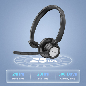 Wireless Office <strong>Headset</strong> Casque Bluetooth On-ear Headphones for Teams, Skype, <strong>Zoom</strong>, Webinars, Call Center, Home Office Online - Product Image 6
