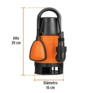 ปั๊มน้ำพลาสติกแบบจุ่มใต้น้ำ รุ่น BOX 1 กำลัง 1 แรงม้า สำหรับน้ำสกปรก ยี่ห้อ TRUPER - Product Image 3