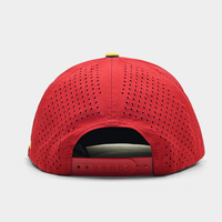Casquette de baseball et de golf personnalisée avec broderie, 6 panneaux, visière plate, découpe au laser, respirante, imperméable, ajustable, chapeau ajusté
