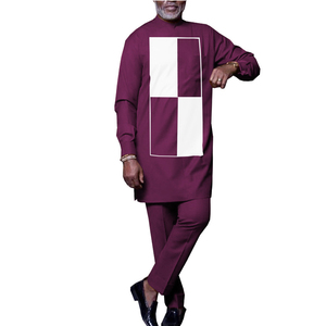 Yibaoli – vêtements traditionnels <span class=keywords><strong>pour</strong></span> hommes, 100 coton ankara wax bazin africain, 2 pièces - Product Image 6