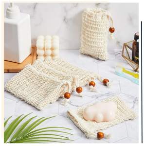 Bolsa exfoliante certificada para jabón con cordón, de sisal natural, para ahorrar jabón, bolsa de malla para jabón en barra para empaque. - Product Image 4