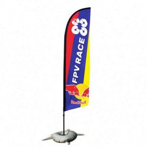Customized Cross-Border Outdoor Advertising Beach Flagpole Water Injection DAO Qi <b>Road</b> Flag Fiber Promotional Flags Banners - Product Image 1
