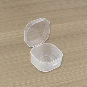 Transparent Plastic <b>Storage</b> <b>Box</b> Set Rectangle With Lid For Hardware Fishing Gear Cards Office Organizer 5 10cm Square - Product Image 4