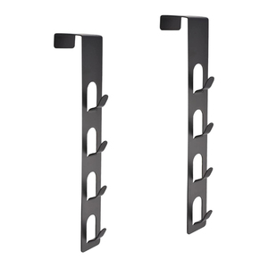 Gancho para Puerta <span class=keywords><strong>de</strong></span> <span class=keywords><strong>Entrada</strong></span> para Colgar Mochilas, Chaquetas, Batas, Bolsos, Ganchos Negros para Puerta <span class=keywords><strong>de</strong></span> Baño, Ganchos <span class=keywords><strong>de</strong></span> Hierro para Toallas - Product Image 5