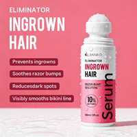 Sérum anti-poils incarnés OEM sous marque privée, solution anti-irritations pour la ligne du bikini, les aisselles et les jambes, traitement exfoliant anti-taches brunes