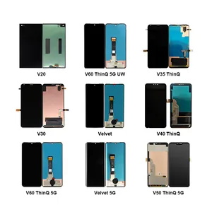 LG V10 V20 V30 V35 V40 V50 V50S V60 ThinQ 5G 벨벳 5G 용 고품질 원래 휴대 전화 LCD 교체 디스플레이 패널