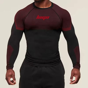 OEM Herren Custom Workout Schnellt rocknend Atmungsaktiv Enge Basketball Aktive Kompression Tops Fitness Sport Laufen Langarm T-Shirt - Product Image 2