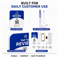 Offre Spéciale : Présentoir Carré en Époxy NFC Google avec Puce NTAG213, Étanche, pour Cartes de Membre, Cartes de Visite et Utilisation Hôtelière