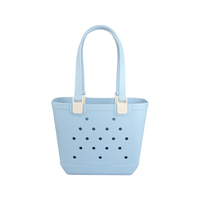Bolso de Mano Personalizado Tipo B, Duradero, Grande, Mediano, Pequeño, Impermeable, de Silicona, Espuma EVA, Goma, para Playa, con Decoración de Perlas