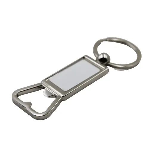 Porte-clés créatif multifonction en alliage d'aluminium et acier inoxydable avec logo Porte-clés en métal pour bière Ouvre-bouteille