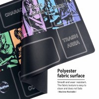 Maßgefertigte Gummi-Beheizte Spielmatte für Kartenspiele Standard Tastatur-Mauspad mit Einfassung Gaming Anime