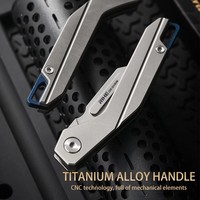 Couteau utilitaire en alliage de titane PioneerEDC personnalisé OEM avec lame à changement rapide, ultra-affûté et résistant aux taches pour la sculpture