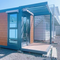 Maison conteneur de luxe de style américain, duplex, de haute qualité, avec mur-rideau en verre de 6 mètres et surface de 3 mètres