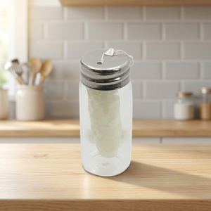 Fil dentaire écologique en nylon 630D ciré, saveur menthe, capacité 40 cm, avec flacon en verre attrayant, pour soins bucco-dentaires durables - Product Image 3