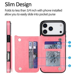 Nuovo Design in rilievo con fiore in pelle sintetica <span class=keywords><strong>Cover</strong></span> posteriore per <span class=keywords><strong>iPhone</strong></span> 17 Air 15 16 Pro Max custodie per schede in pelle incidibile - Product Image 4