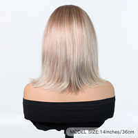 Perruque en cheveux humains Remy 100% naturels SARLA, avec dentelle frontale transparente, pour femmes aux cheveux courts, avec emballage personnalisable et logo.