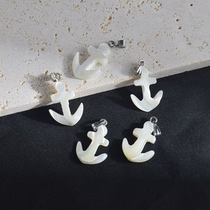 Ciondolo a Cuore in Madreperla Naturale Bianca, Ciondolo a Croce in Madreperla Bianca, Ciondolo a Cavalluccio Marino in Conchiglia Bianca, Ciondolo a Ancora in Conchiglia Bianca per Creazione di Gioielli - Product Image 6