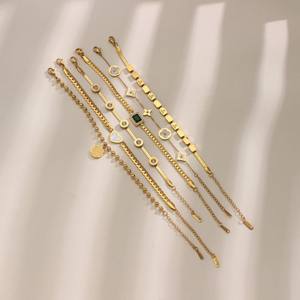 Kadınlar için kişiselleştirilmiş 18K altın paslanmaz çelik bilezik yüksek moda zarif paslanmaz çelik Charm dayanıklı Trendy - Product Image 1