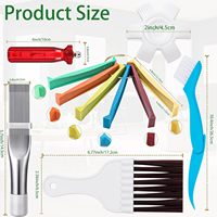 Kit universel de 5 peignes à ailettes pour radiateur de voiture, redresseur de serpentin de climatiseur, outil de nettoyage manuel, réparation de refroidissement automobile