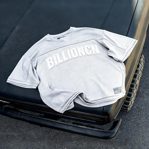 Camiseta de Algodón Transpirable con Estampado Digital Ecológico, Diseño de Diamantes con Logotipo Personalizado, Estilo Urbano, para Hombre - Product Image 3