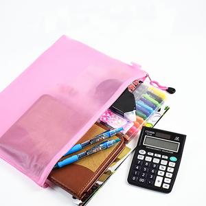 Tùy chỉnh hai lớp lưới Zip túi tài liệu A4/A5/A6 bút Lưu trữ tập tin màu PVC Văn Phòng TrườNg du lịch thư mục chủ - Product Image 3